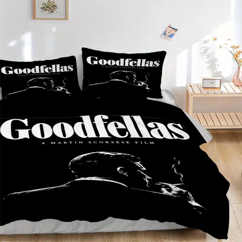 Goodfellas Bedding 3 Piece Set HD Print Duvet Cover Pillowcases for Teens Adult Bedroom Decoration Christmas Gift