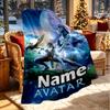 Custom Name Personalized Avatar Print Blanket, Home Decor, Bedroom, Sofa, Camping, Couch, Gifts for Birthday Christmas