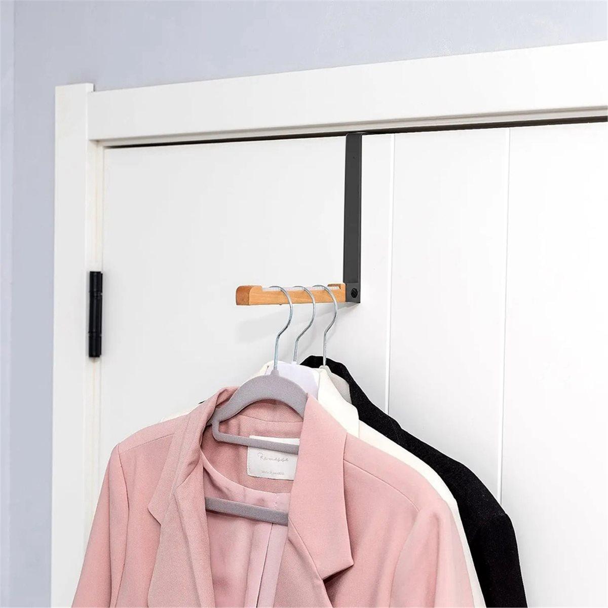 

1PCS Portable Travel Door Hooks,Wooden Hook Organizer Rack for Coat Hats Robes,Foldable Clothes Hanger for Laundry Room China Mainland