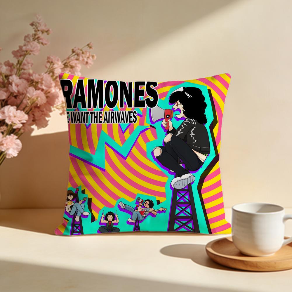 Fashion RRamonesew Cushion Cover Stylish Washable Pillow Cover Ideal for Couch Bedroom Car Decoration