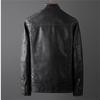 Giacca in Pelle da Uomo Autunnale Uomo Vestibilità Slim Moda Cappotto in Pelle Streetwear Casual PU Capo Esterno Maschile