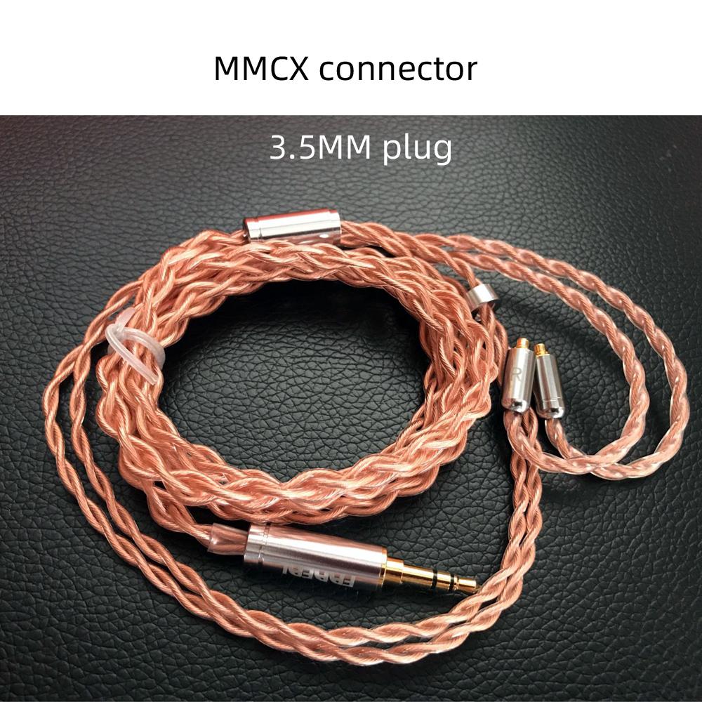 FAAEAL Fülhallgató Kábel 3.5/2.5/4.4mm Csere Fejhallgató Vezeték MMCX/2Pin 0.78mm Upgrade Kábel BLON Moondrop TANGZU TRN SE535-höz