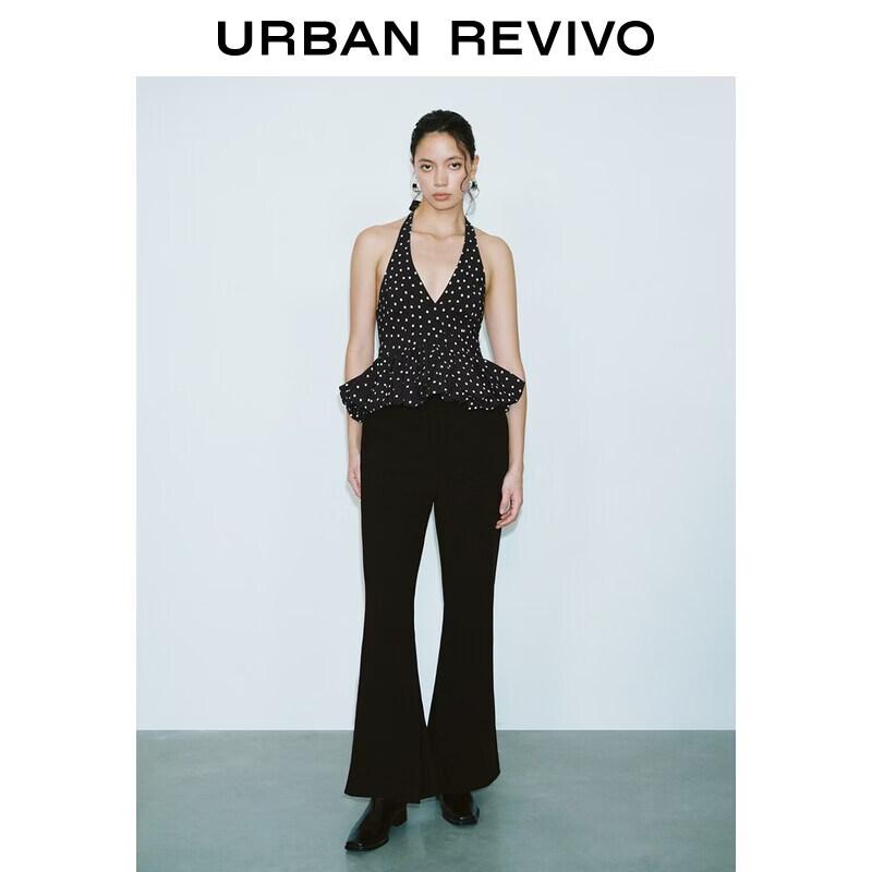 UR2026 Women s Polka Dot Lace V-neck Halter Camisole XS