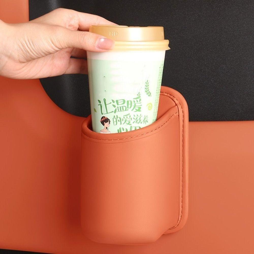 Storage Bin Car Door Cup Holder Leather Automotive Drink Rack Auto Back Seat Cup Holder  Vehicles