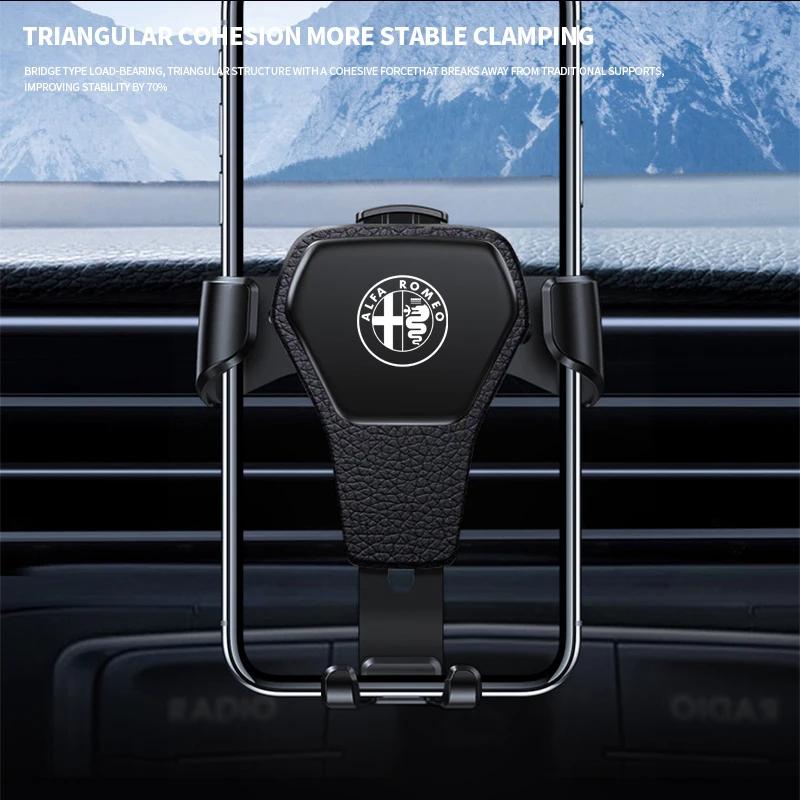 2026 Horký Držák na telefon do auta Alfa Romeo Klip do větrací mřížky Mobilní držák Pro Alfa Romeo Giulia Stelvio Giulietta 156 159 147 Mito