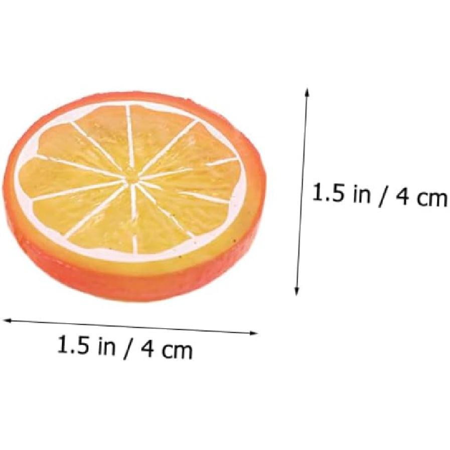 Alipis 13pcs Imitation Lemon Slice Home Decor Lemons Plastic Ornaments Artificial Lemon Slices Artificial Lemon Model Mini Basket Lifelike Lemon
