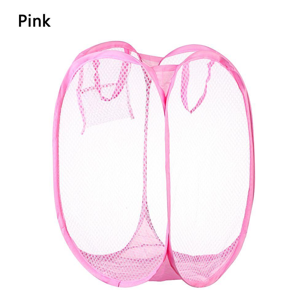 

Корзина для белья Складная сетчатая корзина для белья Детские игрушки Разное Мешок для белья Грязная корзина для сортировки розовый