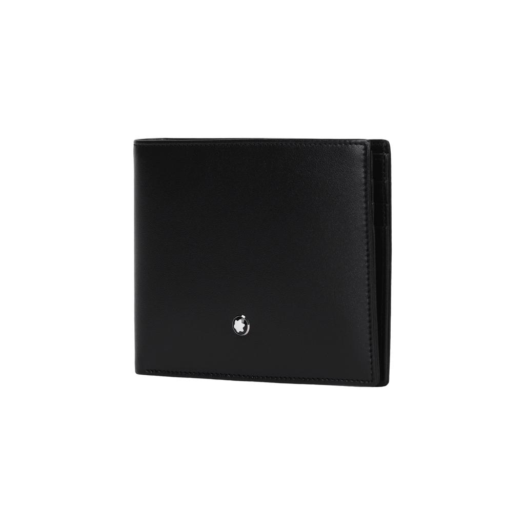 Montblanc Meisterstück Hexagonal White Star Logo Grain Leather Card Holder Wallet Men wallet Black MB14548