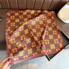 Retro Atmosphere Printing Simulation Silk Scarf Square Scarf High-end Shawl Sunscreen Neck Small Square Scarf Headscarf Female