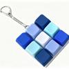 Cute Pastel Keyboard Fidget Keychain Clickable Buttons Fun Stress Relief Toy Ideal Holiday Gift for Kids Adults Office Staff