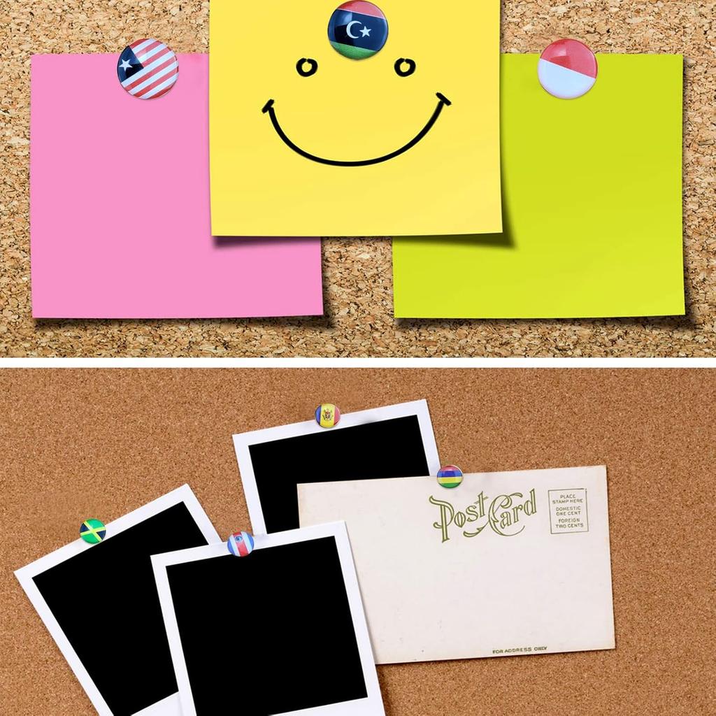 Map P, 291Pcs Flags P of The World Map Pin Board, Decorative Push P for Cork Board, Travel Map