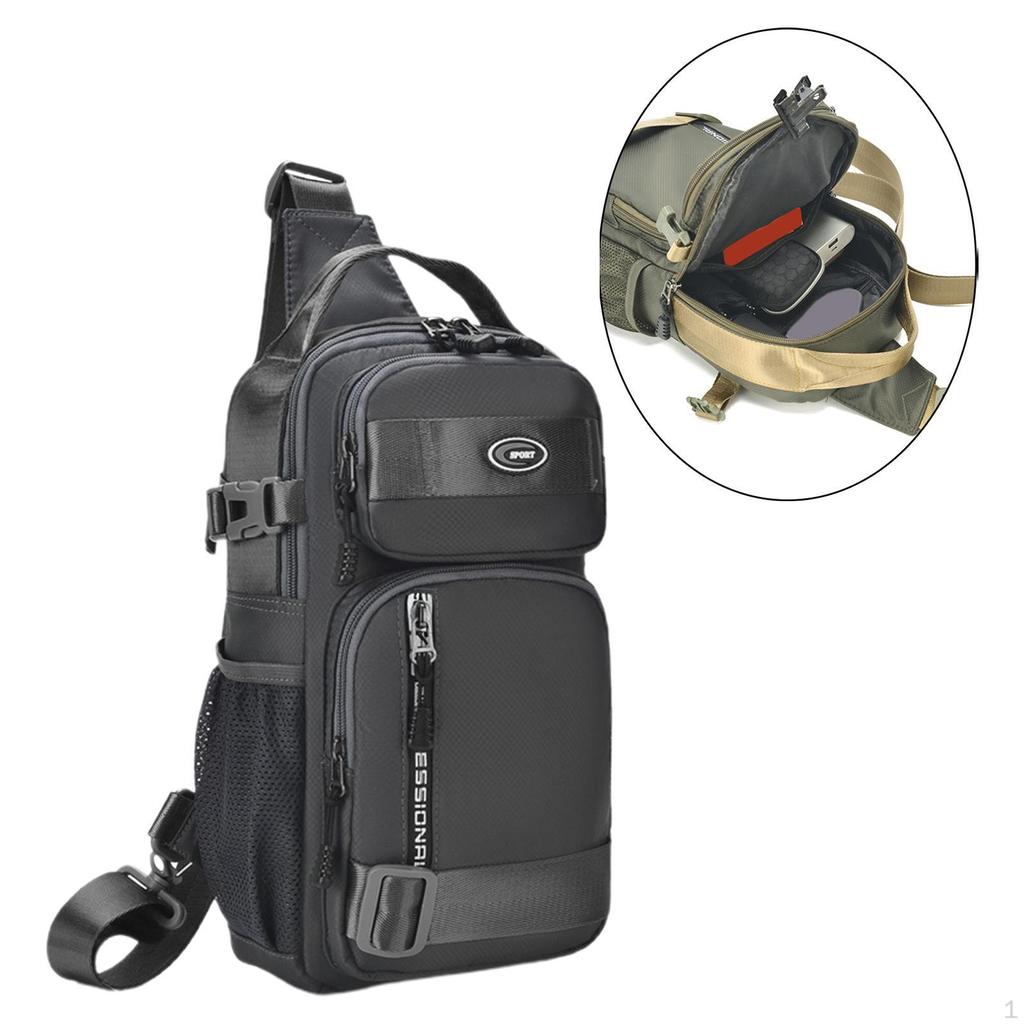 Sling Backpack Chest Bag Versatile Zipper Closure Daypack Crossbody Bags Shoulder for