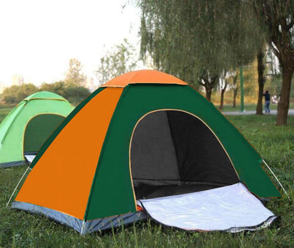 Automatic self-pitching camping tent for 3-4 people