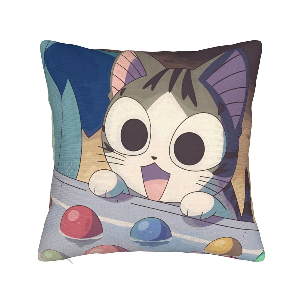 C-Chis S-Sweet H-Home Cat Pillow Cover Comfy Cushion Cover Morden Pillow Case For Sofa Couch Bed Living Room