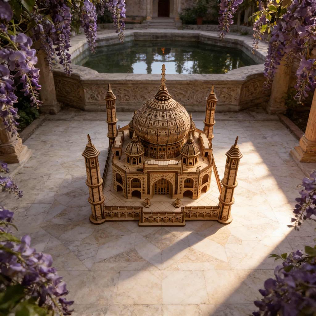 Taj Mahal 3D Wooden Jigsaw Puzzle Miniature an Ideal Festive Present Ideal for Halloween Christmas Plus Birthdays