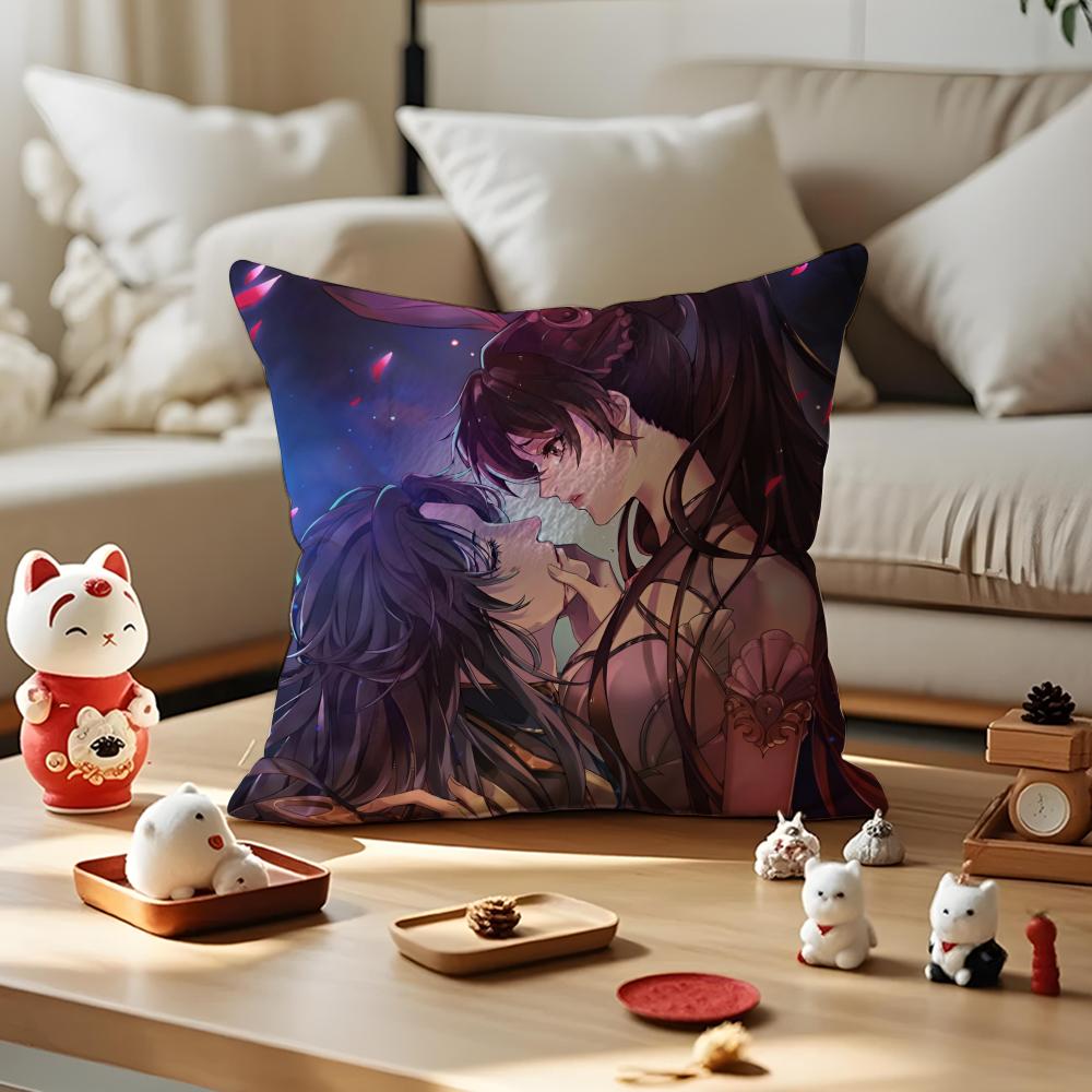 Soul Land Cushion Cover Anti-dustmite Pillowcase Invisible Zipper Silky Short Plush Sofa Cushion Cover
