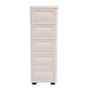 Plastic Drawers Dresser,Storage Cabinet with 6 Drawers Tall Dresser Organizer for Clothes/Playroom/Bedroom Furniture