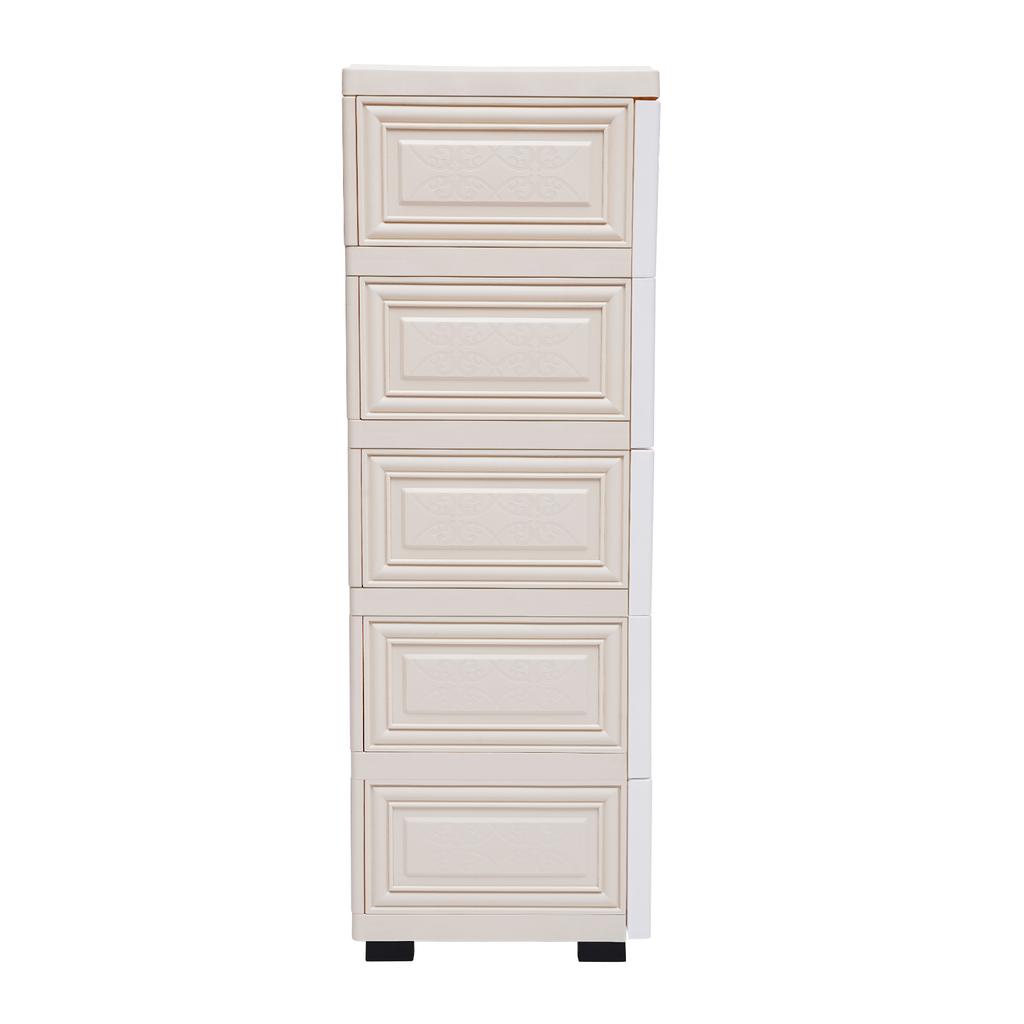 Plastic Drawers Dresser,Storage Cabinet with 6 Drawers Tall Dresser Organizer for Clothes/Playroom/Bedroom Furniture