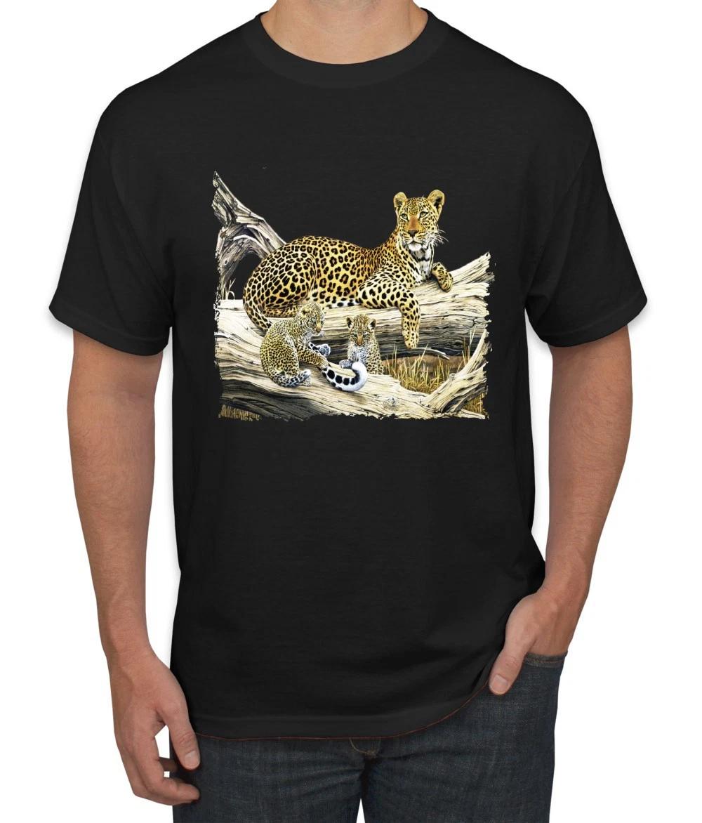 Wild Forest Spotted Cheetah Family Men s T- Shirt S
