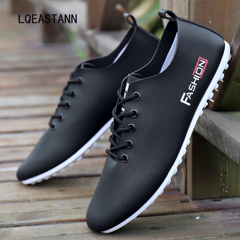 

Модные мужские новые кожаные дышащие туфли для вождения весна-осень нескользящие мужские туфли в горох британские повседневные кроссовки Sapatos De Couro Masculino 41 белый