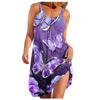 Ladies Casual Floral Print Boho Beach Dress Sleeveless Cute Flowy  Tank Dress