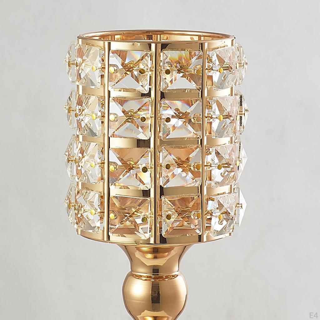 1PC Crystal Candle Holder Stand Decoration Candlestick Christmas Gift