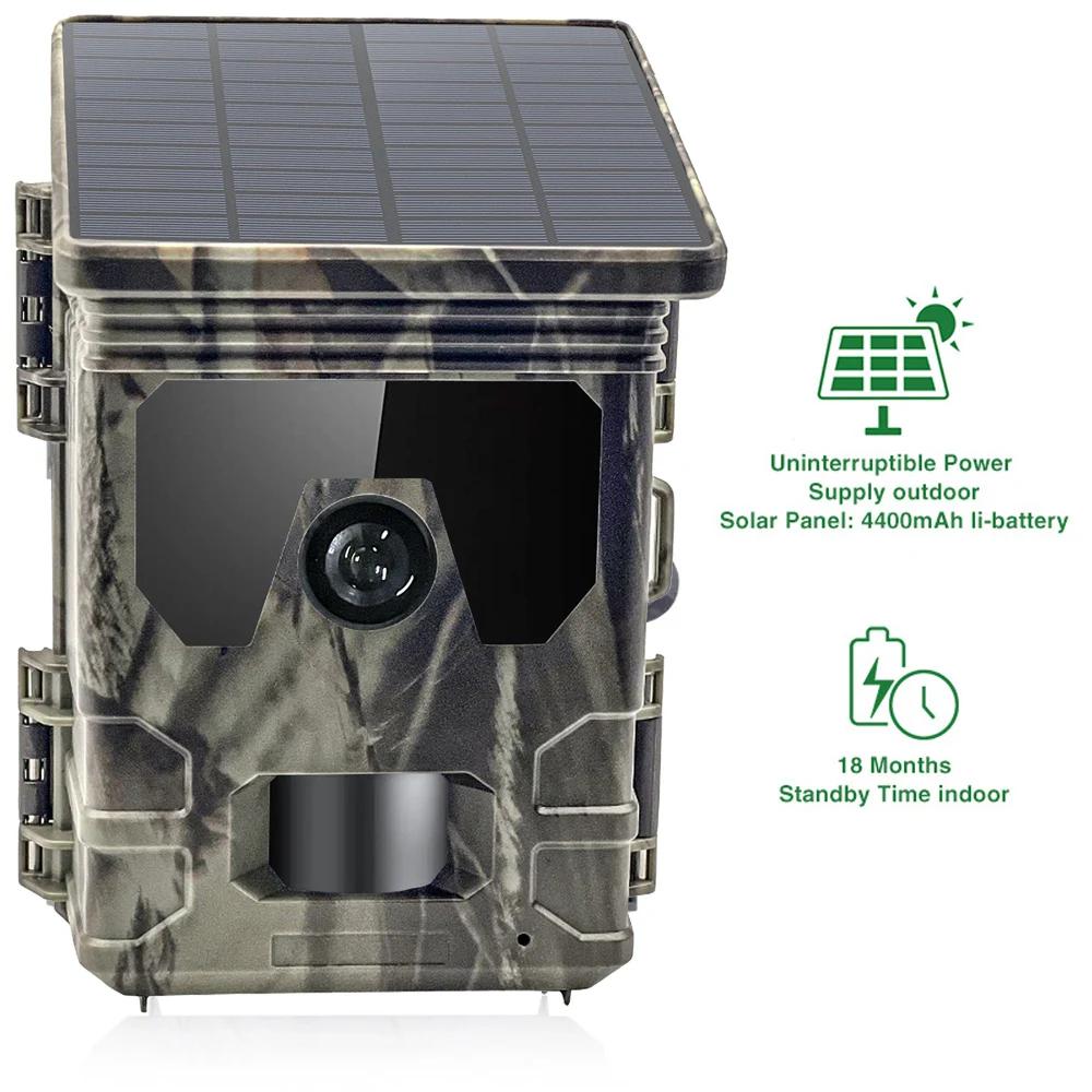 LS VISION Solar Wildlife 50MP 4K Video Trail Camera Night Vision 0.3s Motion Activated Waterproof Garden Camera Outdoor Hunting Monitoring