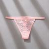 Women Panties Lace Butt-uncovered Perspective Flower Embroidery Underwear Spaghetti Strap Hollow Out Low Waist Triangle Shape