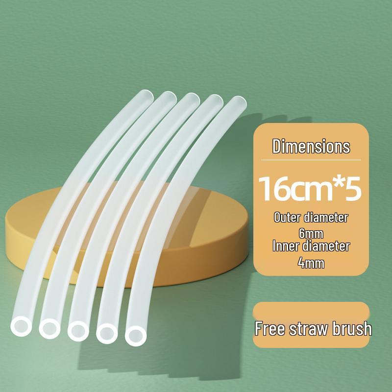 

Extra-Long Reusable Silicone Straw for Babies and Pregnant Women - Soft Drinking Tube, Milk & Water Cup Accessory