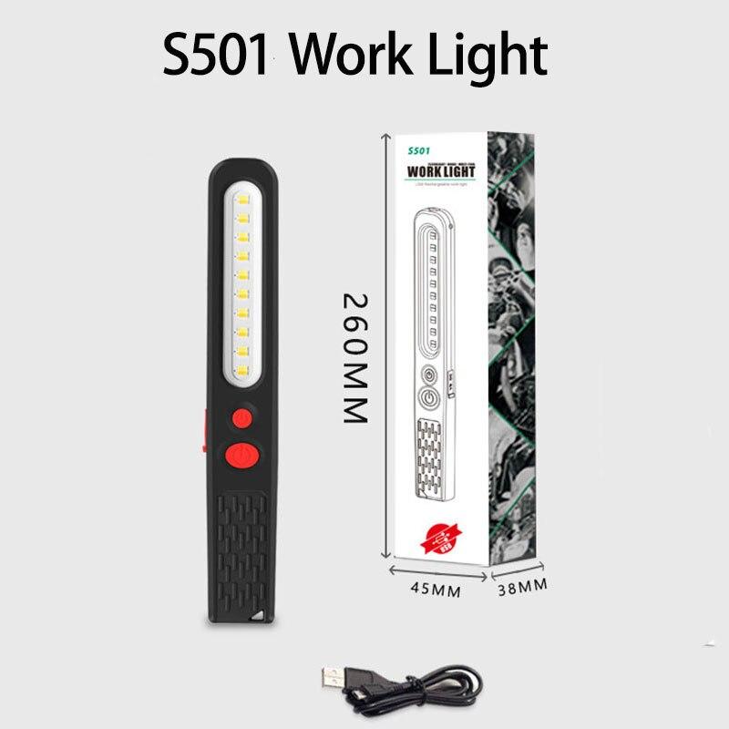 Portable LED Lantern Flashlight High Bright COB Magnetic Work Lamp Penlight USB Rechargeable Camping Torch Emergency Light