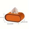 Elegant Oval Tissue Box Cover, Premium Leather Material, Multi Color Options, Simple and High End Design for Living Room, Tabletop