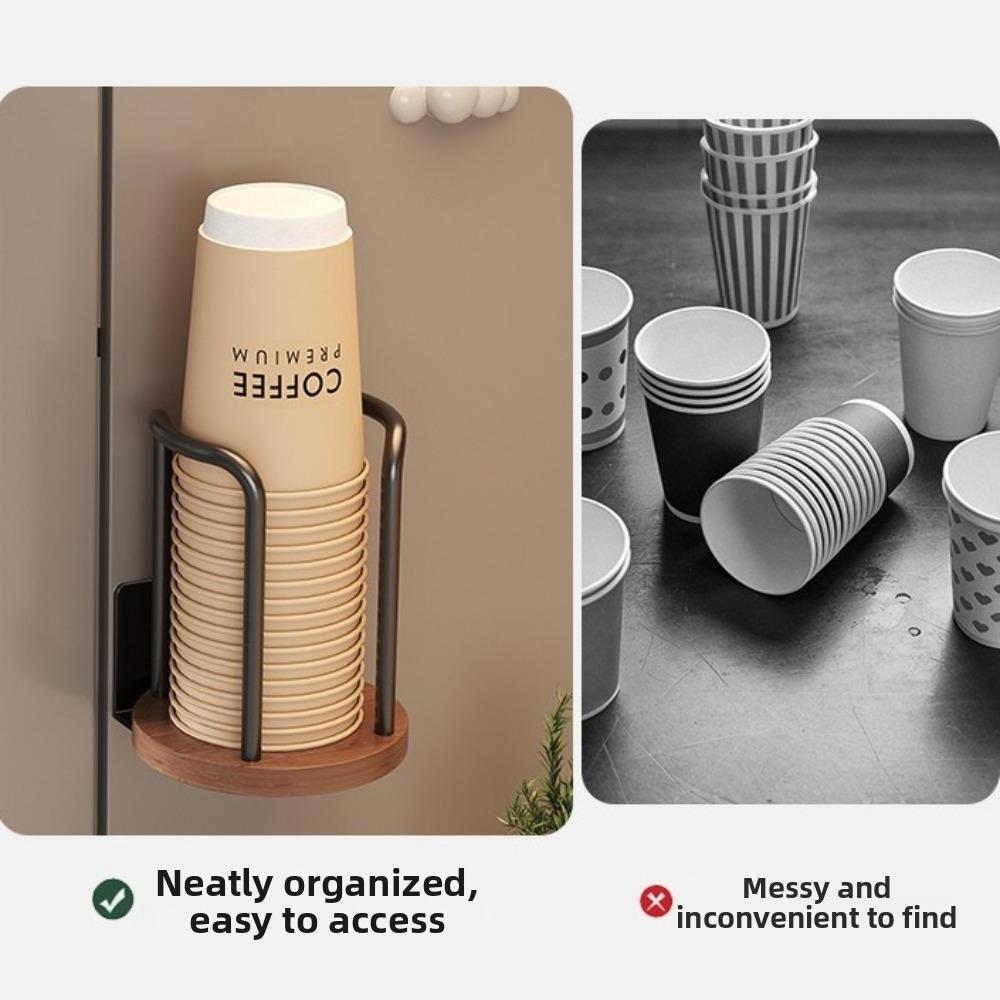 New Magnetic Cup Storage Holder Movable Space Saving Disposable Cup Rack Universal Mug Display Stand Home Organizer