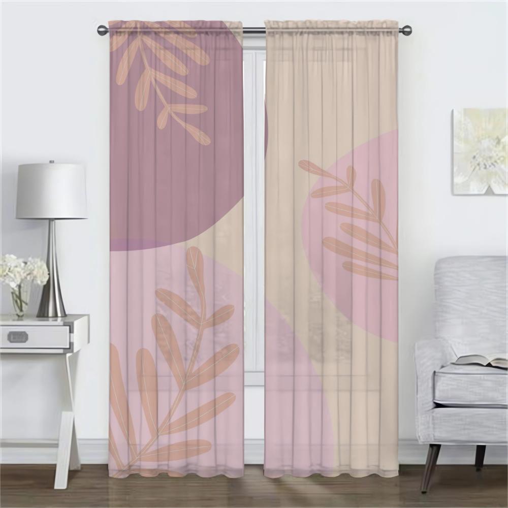 Curtains Child Room Concise Style Plants Halloween Decoration Tulle for Bedroom Blackout Curtain Shades Home Interior Curtains