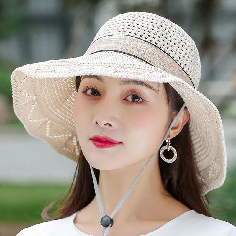 Washable Folding Hat for Summer Ladies, Sunshade Hat, Sun Hat, Large Eave Beach Cooling Hat, Basin Hat