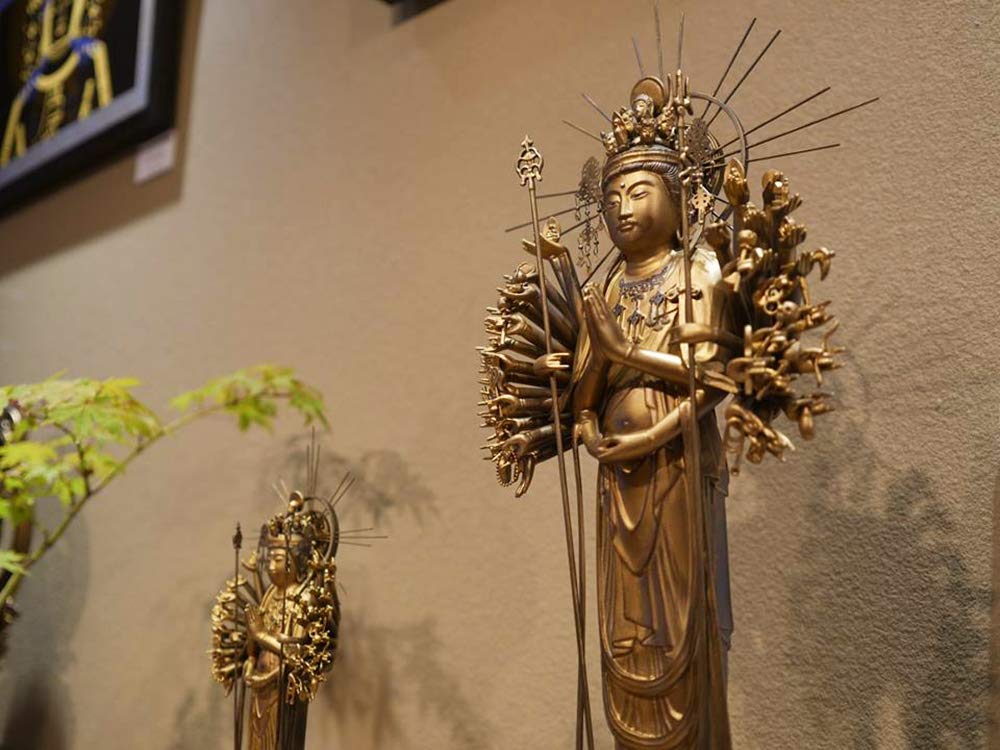 ISM TanaCOCORO Senju Kannon Keiha barevná socha Buddhy ISM MORITA tc3531 [Palm] ~ ~ r_ (Obnova 2018/9) (Senju Kannon)