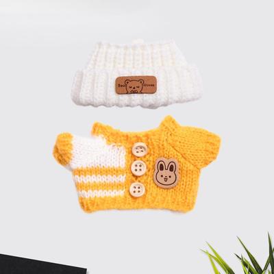 Clothes for Dolls, Set Soft Decoration, Handmade Sweater And Headdresses, Doll
