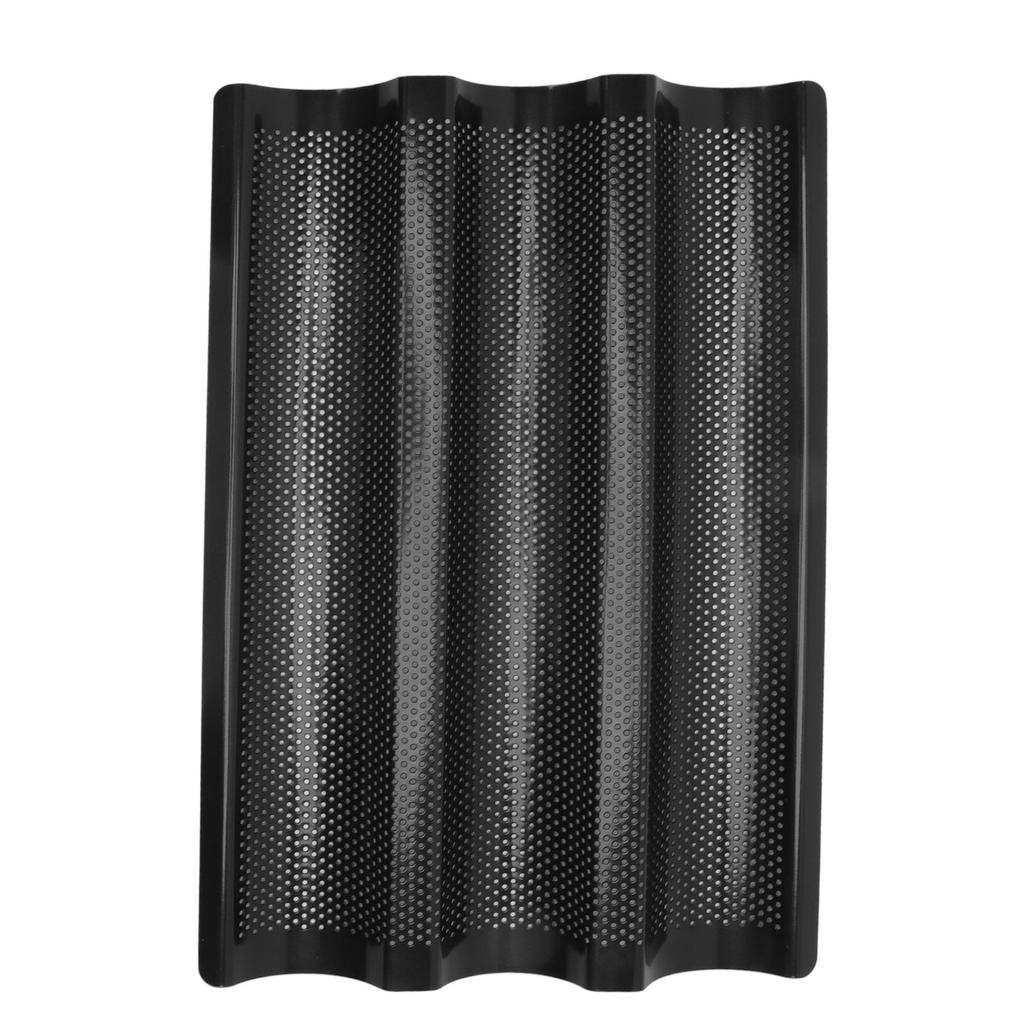 Baguette Pan Stainless Steel U Shape Uniform Heating Perforated Design French Bread Baking Pan for Home Baguette