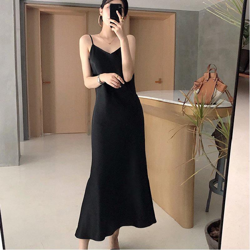 

Женское платье из атласа Ice Silk Acetic с костюмом: Высококачественная узкая и элегантная длинная юбка для весны, лета и осени L