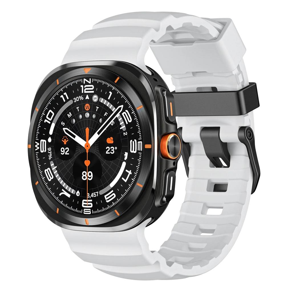 Soft Rubber Band For Samsung Galaxy Watch 8 Classic 46mm Strap Man Sport Bracelet for Samsung Galaxy Ultra 47mm Curved End Watch 8 44mm 40mm Wristband