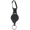 Side Pull Wire Rope AntiLoss High Elastic Ribbon Telescopic Buckle Stainless Steel Keychain