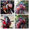 2PCS Motorcycle Mirrors Modified Wind Wing Adjustable Rotating Rearview Mirror For Honda CBR650 CBR600RR YAMAHA Kawasaki BMW