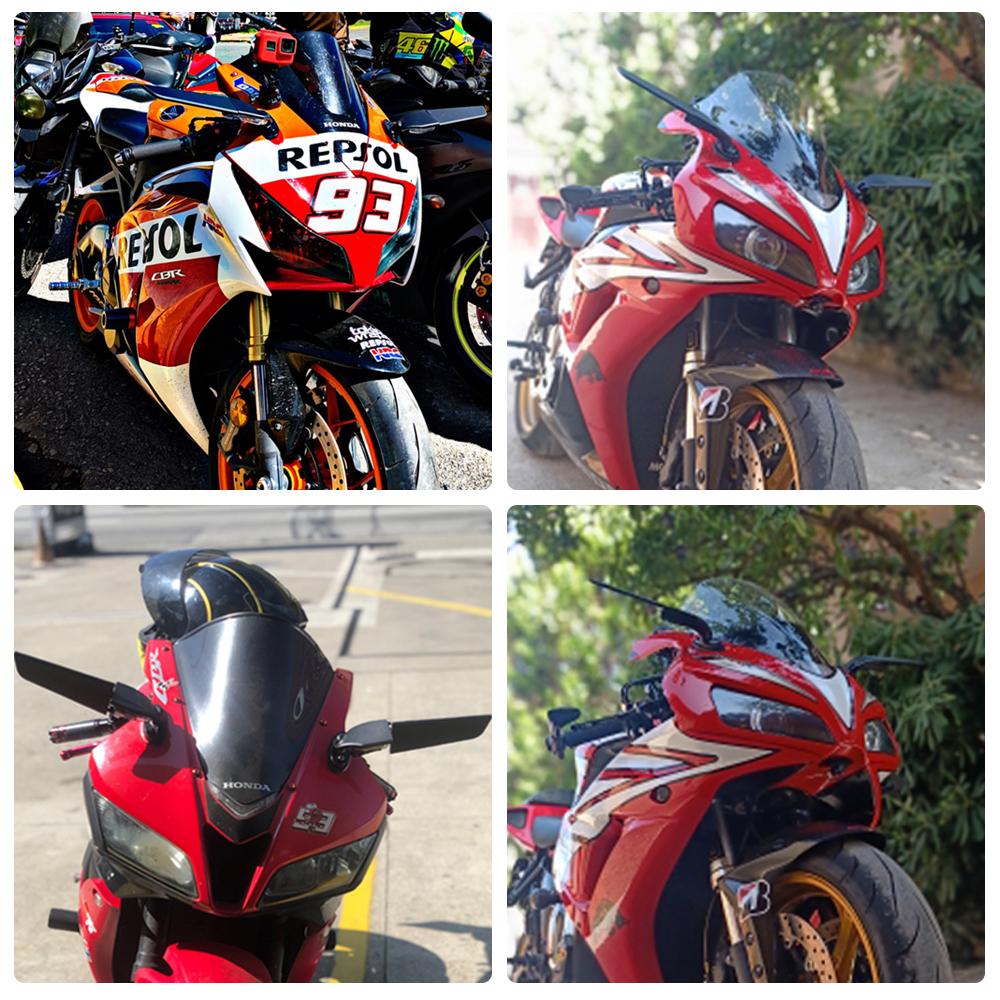 2PCS Motorcycle Mirrors Modified Wind Wing Adjustable Rotating Rearview Mirror For Honda CBR650 CBR600RR YAMAHA Kawasaki BMW