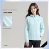 Li Ning Running Jacket Hooded Sports Windbreaker Women outerwear Light-Sky-Blue AFDV520-2