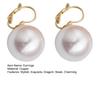 1 Pair Faux Pearl Dangle Earrings for Women Gold Plated Drop