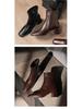 Women's Super Comfortable Chunky Heel Martin Boots - High Heel Square Toe Ankle Boots, Soft Leather, Short Tube Design