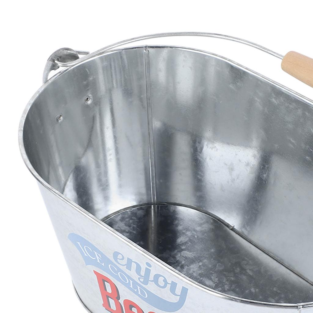 1 Stück Eiskübel mit großer Kapazität, Metall mit hoher Härte, mit bunten Mustern, zum Kühlen von Bier, Champagner, Bar, Home Party, unverzichtbar