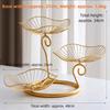 High Quality Iron 3-Tier Fruit Basket Lotus Leaf Shape Vintage Fruit Bowls Stand Fruit Holder Bread Snack Display