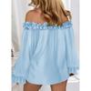 Early Spring New Style Elegant Casual Ruffled One-shoulder Off-shoulder Long-sleeved Shirt for Women