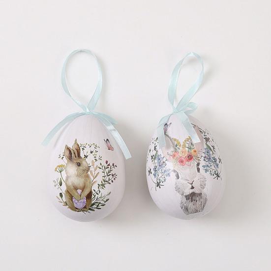 Easter Egg Foam Rabbit Ornaments Decorative Easter Decorations for Indoor Outdoor Use Christmas Holiday Party Decor Festive Atmosphere Accent