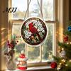 Decorative Garden Sun Catcher Christmas Acrylic Puzzle Suncatcher, Holiday Tree Snowman Stockings Red Bird Office Window Decoration Kit for